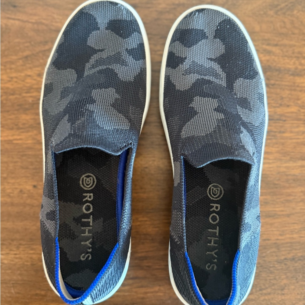 Rothy's womens Black and Blue Slip-On Shoes